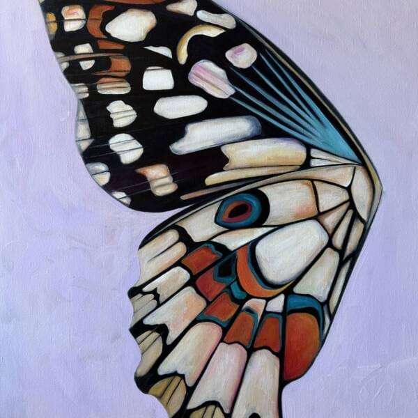 butterfly wing artwork