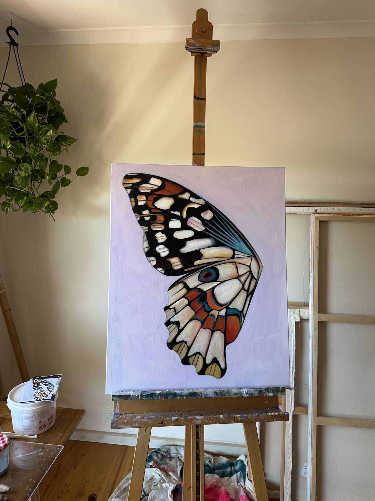 butterfly wing oil painting